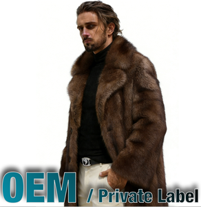 <span class=keywords><strong>Cappotto</strong></span> Invernale di Lusso da <span class=keywords><strong>Uomo</strong></span> a Maniche Lunghe con Calda Pelliccia Sintetica di <span class=keywords><strong>Visone</strong></span>, Elegante Soprabito Parka con Decorazione a Bottoni - Product Image 2