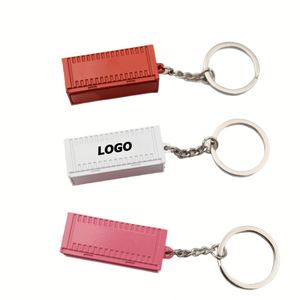 Porte-clés créatif en métal en forme de conteneur d'expédition avec design peint coloré pour cadeaux promotionnels - Product Image 1