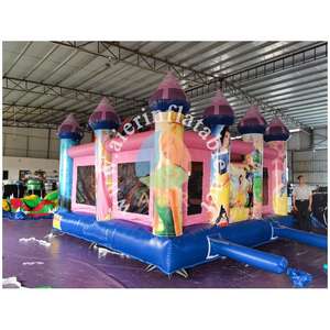 Château gonflable de princesse des contes de fées, qualité commerciale, pour enfants, avec imprimé princesse, pour fêtes et événements, jeu sécurisé - Product Image 4