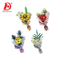 HUADA Bouquet de tournesol bloc ornement 3D plante bricolage assemblage jouets fille cadeaux fleur bloc floral jouets bricolage Bouquet briques Kit