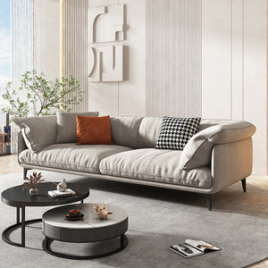 Canapé en cuir italien personnalisé Luxe Minimaliste 3-4 places Sectionnel pour hôtel Salon Meubles <span class=keywords><strong>de</strong></span> <span class=keywords><strong>maison</strong></span> entière - Product Image 5