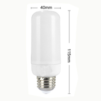 Ampoules LED effet flamme 4 modes scintillants E27 à intensité variable blanc chaud pour décoration de jardin et de terrasse Noël Halloween