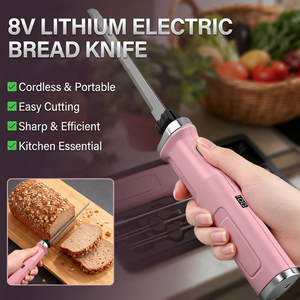 Electric <b>Bread</b> <b>Knife</b> 8V Rechargeable Stainless Steel Blade For Kitchen Baking Camping Cutting - Product Image 1