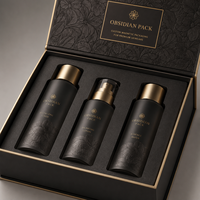 Boîte magnétique rigide haut de gamme écologique avec doublure en éponge et pelliculage mat pour kit de soins du visage, coque en papier d'art