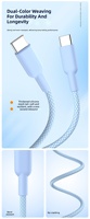 Nouveauté Câble de charge rapide USB-C vers C double port type C en nylon tressé 3A pour iPhone Xiaomi Samsung