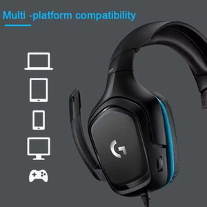 Casque de jeu filaire Logitech G431 original, son surround virtuel 7.1, avec carte son USB, casque de jeu léger - Product Image 4