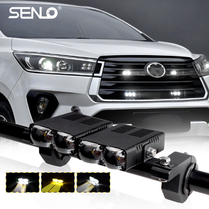 Phare auxiliaire Senlo pour <span class=keywords><strong>moto</strong></span>, voiture universelle, phare antibrouillard LED à 2 lentilles, lampe de conduite LED pour Yamaha ATV Audi <span class=keywords><strong>BMW</strong></span> Benz - Product Image 5