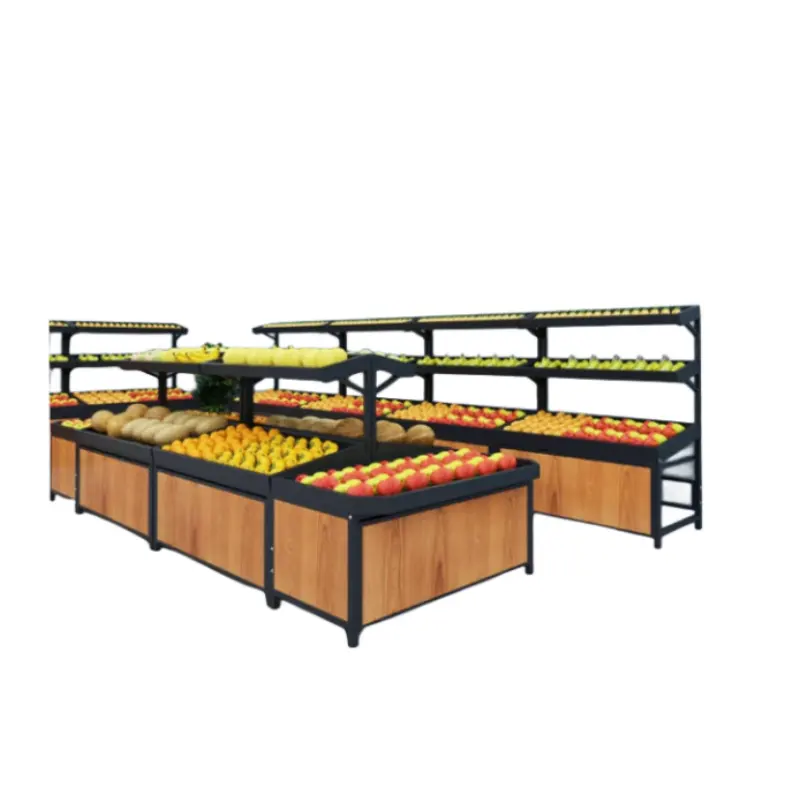 Supermarkt Supermarkt Fruit Plank Display Rack Markt Fruit Groente Display Rack