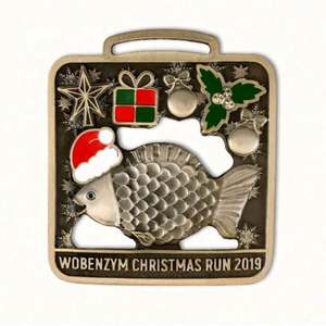 Médaille personnalisée dorée pour ruban de cérémonie, collection 2023, offre spéciale - Product Image 5