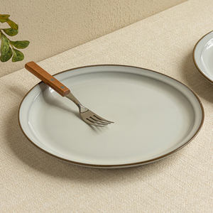 จานสีเทาง่ายๆสำหรับพาสต้าหรือสเต็กหรือเชาเหม่น - Product Image 3