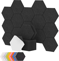 Panneaux acoustiques hexagonaux modernes de haute qualité, ignifuges, insonorisants, réduction du bruit 0,8 NRC, studio, salon, MDF