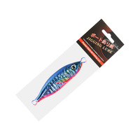Leurre de pêche en rivière 3D imprimé UV lumineux style japonais, plaque en fer 60g, leurre bionique pour jigging de bar, Little Jack Made Metal