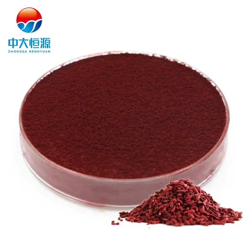 Großhandel E100 E150 E200 Natürliche Lebensmittelfarbe rote Farbstoffe Farbstoff Monaskus-Extraktpulver
