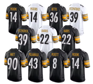 최고 품질 Trubisky Watt Freiermuth 스미스-슈스터 아메리칸 풋볼 저지 - Product Image 1