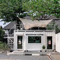 Mini-maison prête à être expédiée, offrant un design esthétique personnalisé, idéale comme abri de jardin pour une cafétéria ou un magasin de proximité