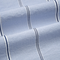 Tissu en coton en stock du fabricant, tissu à rayures teint en fil haute torsion de style japonais, chemise de mode japonaise et coréenne et