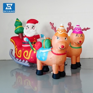 Suministros de decoración de Navidad inflable Santa <span class=keywords><strong>Reno</strong></span> trineo Patio modelo para patio - Product Image 2