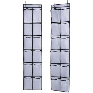 <b>Large</b> 12-Pocket <b>Square</b> Fabric Storage Organizer Bag Eco-Friendly Over-The-Door Foldable Hanging Shoe Sundries Custom Transparent - Product Image 3
