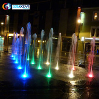 Fontaine à jet sec en acier inoxydable à commande programmée, taille personnalisée, conception GRATUITE