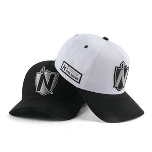 Gorras de Béisbol Unisex de Algodón de 5 Paneles de Alta Calidad al por Mayor, Logotipo Bordado en 3D Personalizado, Visera Curva de Dos Tonos - Product Image 1