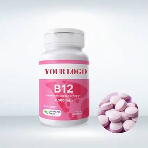 Compléments de vitamine B12 en marque privée OEM, meilleur prix, comprimés et capsules de méthylcobalamine de qualité alimentaire pour adultes - Product Image 1