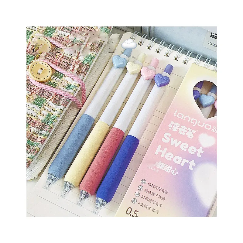 New Love Floating Cloud Pen St Head Press Neutral Pen Student Writing Stationery Wholesale