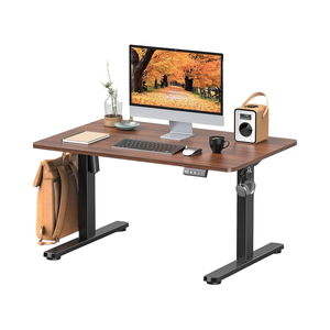 Bureau assis-debout électrique réglable en hauteur à moteur unique mural pour le bureau à domicile et le mobilier commercial - Product Image 1