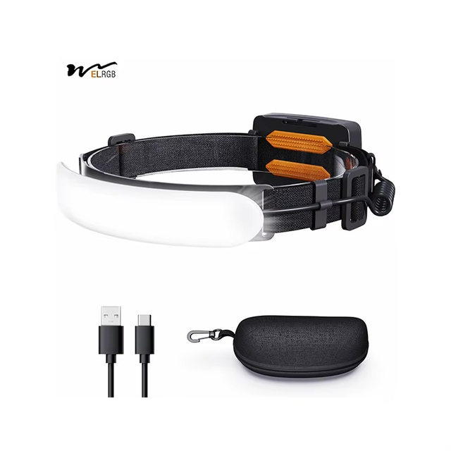 Super Bright 5000mAh USB-C LED Headlamp 7500mAh 1500 Lumen WideBeam Flashlight with Smart Bulbs for Fishing Forehead Hard Hat