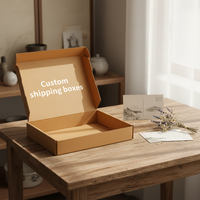 Boîtes d'expédition personnalisées en carton ondulé brun de qualité supérieure, boîtes d'expédition avec logo imprimé pour les commandes en magasin et en ligne