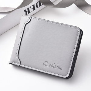 Portafoglio corto da uomo, semplice portafoglio sottile da uomo in pelle sintetica, portafoglio da uomo di alta qualità <span class=keywords><strong>e</strong></span> conveniente per i titolari di carta - Product Image 5