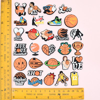 Breloques personnalisées en PVC pour chaussures de basketball avec slogan Slam Dunk, épingles d'athlètes sportifs pour décorations de sabots de fans d'équipe