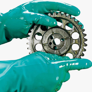 Guantes de Nitrilo Resistentes a Pinchazos, Desechables, 14.9mil, Verdes, 320mm de Largo, Sin Polvo, para Trabajo Pesado - Product Image 6