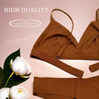Brassière sexy de tous les jours pour femmes brassière push-up sans couture réutilisable douce avec logo coupe taille adulte culotte de bikini ensembles de sous-vêtements