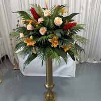 IFG 2026 Magnifiques centres de table artificiels en forme de boule tropicale orange pour l'arrangement de tables de mariage