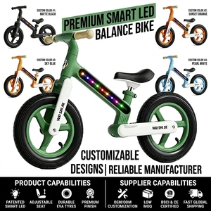 Bicicleta de Equilibrio para Bebés TRYCO CHASER con Luces LED de Colores Activadas por Movimiento, Marco de Nailon de 12 Pulgadas, Neumático Todoterreno, Capacidad de Carga de 70 kg - Product Image 3