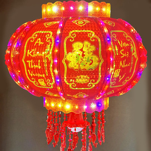 Từ Việt Nam đầy màu sắc xoay đèn lồng đỏ đèn Led đám cưới tân gia ban công Trung Quốc trang trí năm mới - Product Image 2