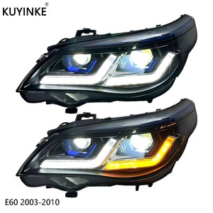 KUYINKE para <span class=keywords><strong>BMW</strong></span> E60, Juego de Faros Delanteros LED Serie 5, Actualización de Faros LCI Adaptativos <span class=keywords><strong>2004</strong></span>-2010, Conjunto de Luces Delanteras Duraderas - Product Image 1