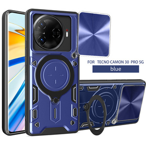 Coque pour Tecno Camon 30/Camon 30 Pro/Camon 30 premier Objectif Protection Fenêtre Coulissante Anneau Support Magnétique Armure coque de téléphone - Product Image 4