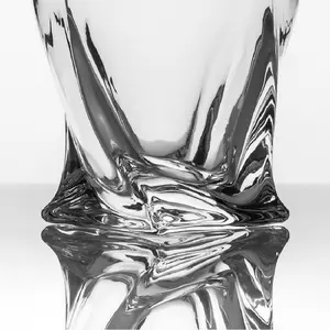Vaso de cristal para whisky, vaso de zumo de cristal de 300ml, juego de tazas de cerveza de té con forma de ciclón