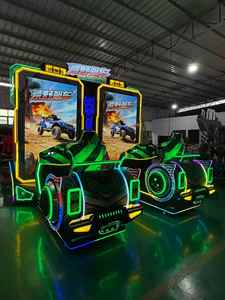 Machine d'arcade simulateur de course à double écran vertical de 75 pouces pour deux joueurs, machine à fort potentiel de revenus - Product Image 4