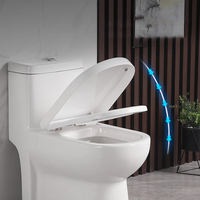 Inodoros-Toilette carrée moderne en céramique siphonique, piège à eau monobloc pour salle de bain
