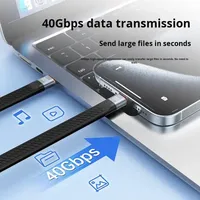 Cable USB-C a USB-C de 240W y 40Gbps con Función Completa, Carga Rápida, Transferencia de Datos Thunderbolt Tipo C, Cable USB4 Corto