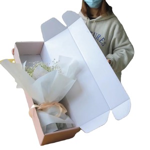 Boîte à fleurs longue en carton ondulé de luxe, emballage cadeau floral, boîte cadeau pour fleurs, boîtes pour arrangements floraux - Product Image 4