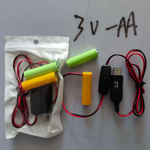 Éliminateur de batterie 1.5v 3v 4.5v 6v LR6 AA LR03 AAA Remplacer l'interrupteur USB ON OFF câble de <span class=keywords><strong>chargeur</strong></span> d'alimentation pour jouets électroniques à lumière LED - Product Image 6