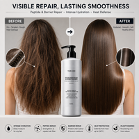 Après-shampoing réparateur de barrière capillaire professionnel aux peptides, protection thermique, hydratation intensive, soin botanique pour cheveux stressés par la chaleur