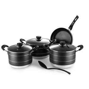 ชุดหม้อและกระทะอลูมิเนียมกันติดสำหรับเครื่องครัว7ชิ้น - Product Image 1