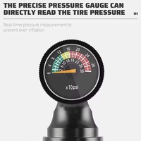 Pompe à vélo haute pression mini CO2 avec valves Schrader/Presta pour vélos de route et de montagne (>160 PSI)