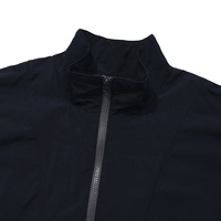 HEALY Veste de survêtement rétro en nylon personnalisée avec logo brodé et passepoil, coupe-vent softshell vierge pour homme