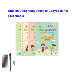 Cahier d'Exercices de Calligraphie <span class=keywords><strong>Magique</strong></span> Anglaise avec Reliure Spirale et <span class=keywords><strong>Peinture</strong></span> à la Gouache pour l'École Maternelle - Product Image 2