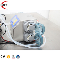 HZPK Petite machine de remplissage automatique de liquides à 4 têtes avec convoyeur pour bouteilles de 200 ml